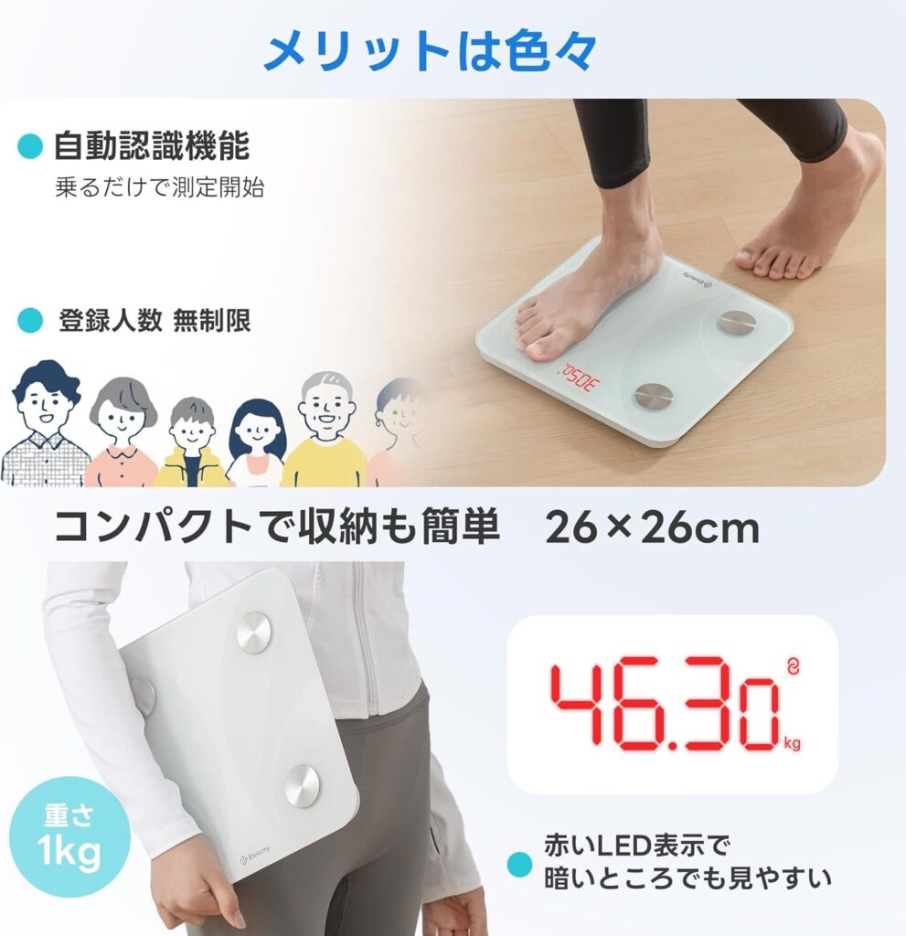 Etekcity FIT8S 体組成計 おすすめ  体重計 おすすめ  体組成計 ランキング  プライム感謝祭 体組成計  Amazon 体組成計 セール  体組成計 2025 体脂肪率 測定  内臓脂肪 測定  BMI 測定  筋肉量 測定  スマホ連携 体組成計  Fitbit 連携 体組成計  Apple Health 連携 体組成計  コンパクト 体組成計  高精度 体重計  自動認識 体組成計  乗るピタ 体組成計  薄型・軽量 体組成計  コスパ 体組成計 家族で使える 体組成計  初めての体組成計  高機能 体重計  プライムデー セール 体組成計  体組成計 Bluetooth 連携  安い 体組成計  子ども用 体組成計  健康管理 体組成計  体重・体脂肪 推移確認