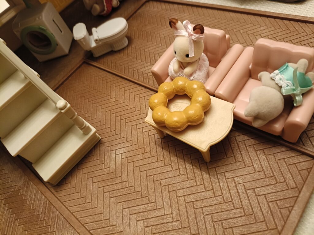 赤い屋根の大きなお家 デラックスセット -屋根裏はひみつのお部屋-　ソファ　テーブル